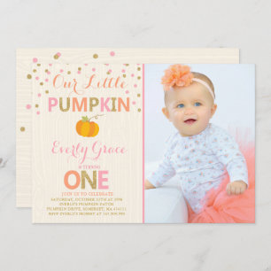 Invitation d'anniversaire Citrouille Citrouille d'
