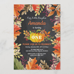 Invitation d'anniversaire Citrouille Fall