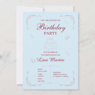 Invitation d'anniversaire classique