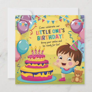 Invitation d'anniversaire colorée