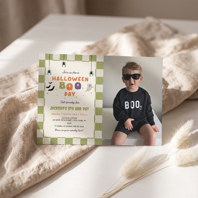 Invitation d'anniversaire colorée Halloween Boo-da (Créateur téléchargé)