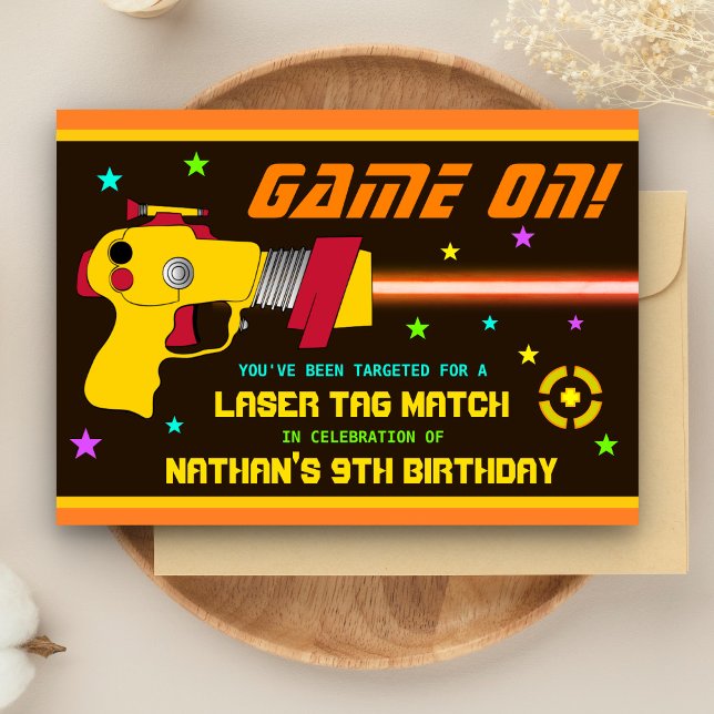 Invitation d'anniversaire colorée pour enfants de  (Créateur téléchargé)