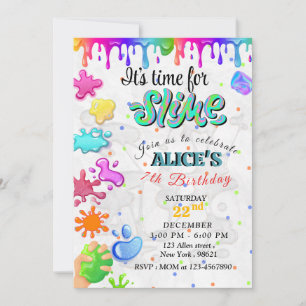INVITATION D'ANNIVERSAIRE COLORÉE POUR LES ENFANTS