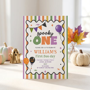 Invitation d'anniversaire colorée Spooky One Boo-D