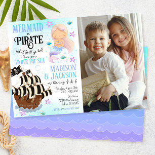 Invitation d'anniversaire commune pour frères et s