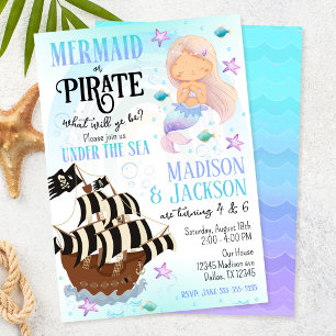 Invitation d'anniversaire commune pour frères et s