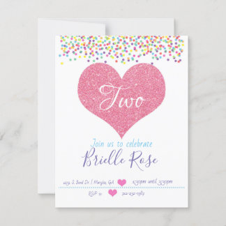 Invitation d'anniversaire Confetti