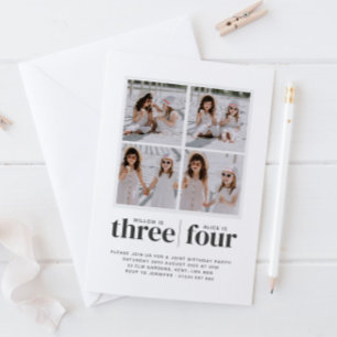 Invitation d'anniversaire conjoint pour sœurs en c