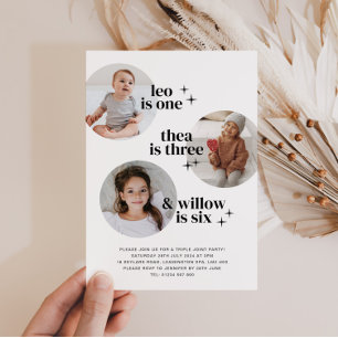 Invitation d'anniversaire conjointe à trois arches