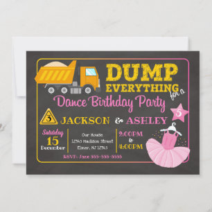 Invitation d'anniversaire conjointe de Constructio