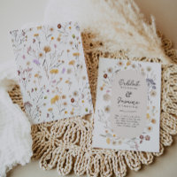 Invitation d'anniversaire conjointe fleur sauvage