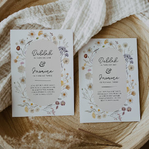 Invitation d'anniversaire conjointe fleur sauvage