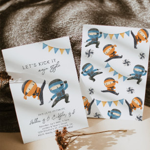 Invitation d'anniversaire conjointe Ninja   Annive