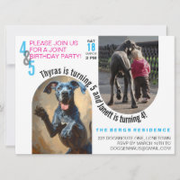 Invitation d'anniversaire conjointe pour Grand Dan