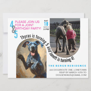 Invitation d'anniversaire conjointe pour Grand Dan