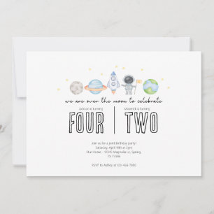 Invitation d'anniversaire conjointe - Thème de l'e