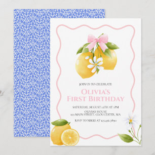 Invitation d'anniversaire Coquette élégante avec u