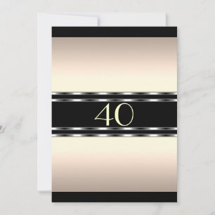 Invitation d'anniversaire crème glamour avec grand