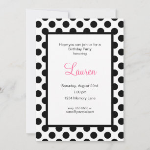 Invitation d'anniversaire customisée