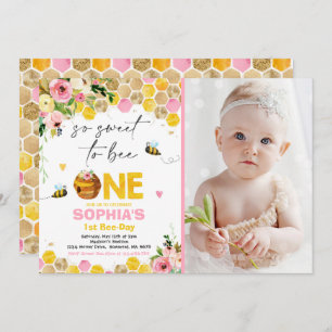 Invitation d'anniversaire d'abeilles Fête d'annive