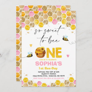 Invitation d'anniversaire d'abeilles Fête d'annive