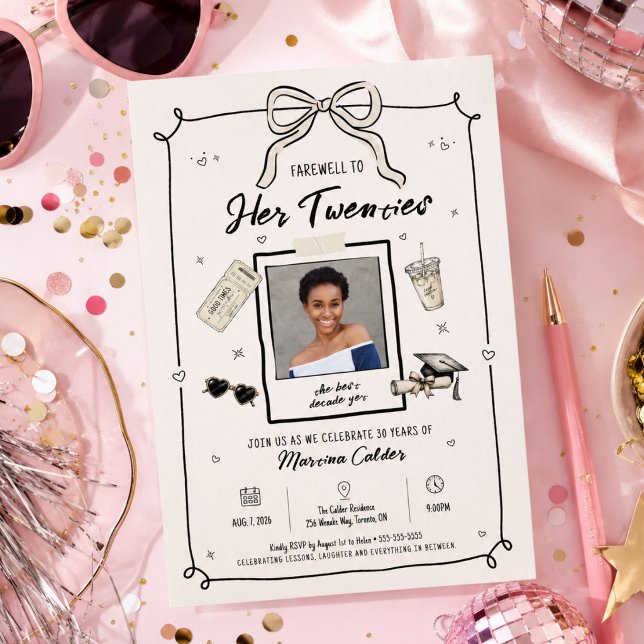 Invitation d'anniversaire d'adieu (Créateur téléchargé)