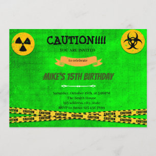 Invitation d'anniversaire d'adolescent dangereux