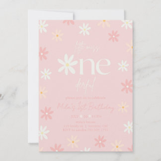 Invitation d'anniversaire Daisy Retro Boho 1ère an