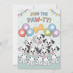 Invitation d'anniversaire dalmate personnalisable