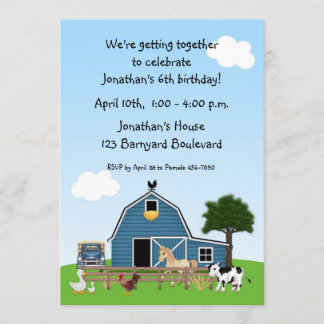 Invitation d'anniversaire d'amis de basse-cour