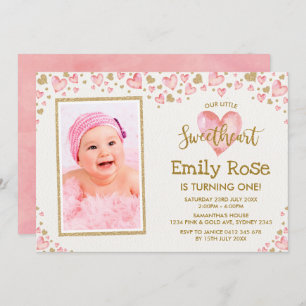 Invitation d'anniversaire d'amoureux de Valentine