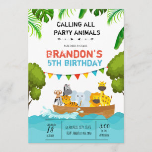 Invitation d'anniversaire d'animaux