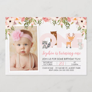 Invitation d'anniversaire d'animaux de région