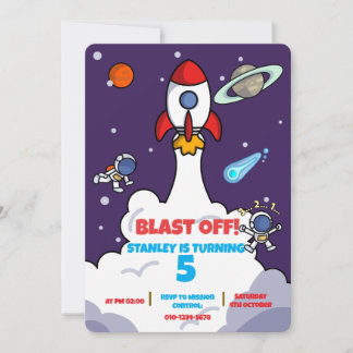Invitation d'anniversaire dans l'espace - Invitati