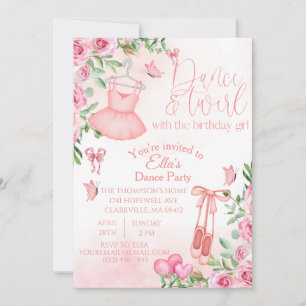 Invitation d'anniversaire Danse et Tournoiement