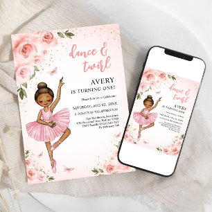 Invitation d'anniversaire Danse & Tournoiement Bal