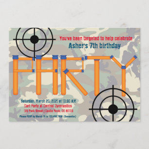 Invitation d'anniversaire Dart Party