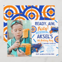Invitation d'anniversaire Dart Party | Invitation