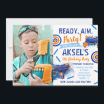 Invitation d'anniversaire Dart Party | Invitation<br><div class="desc">Invitation à l'anniversaire de la fête de Dart. Prêt à être personnalisé avec vos infos !</div>