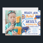 Invitation d'anniversaire Dart Party | Invitation<br><div class="desc">Invitation à l'anniversaire de la fête de Dart. Prêt à être personnalisé avec vos infos !</div>