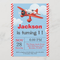 Invitation d'anniversaire d'avion. Fête d'annivers