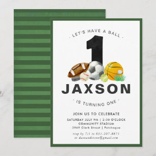 Invitation d'anniversaire de 1ère année sur le thè