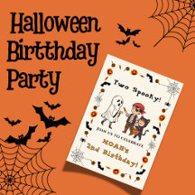 Invitation d'anniversaire de 2 ans pour Halloween 