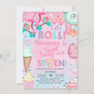 Invitation d'anniversaire de 7 ans pour fille de b