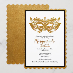 Invitation d'anniversaire de Bal Masqué - TOUT ÂGE