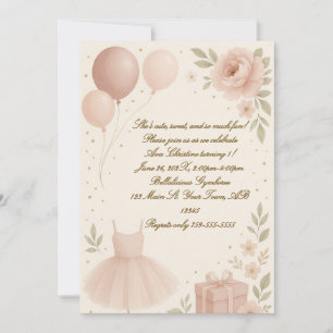 Invitation d'anniversaire de Ballerina