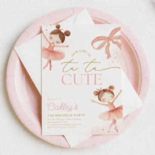 Invitation d'anniversaire de Ballerina