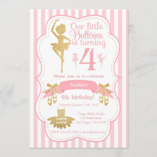 Invitations De Ballerine Anniversaires Zazzle Fr