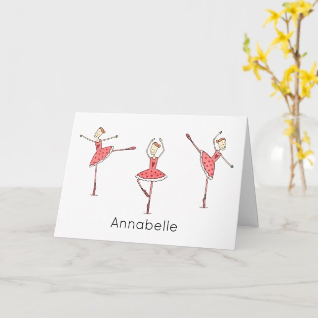 Invitation d'anniversaire de ballerine personnalis (Fleur jaune)