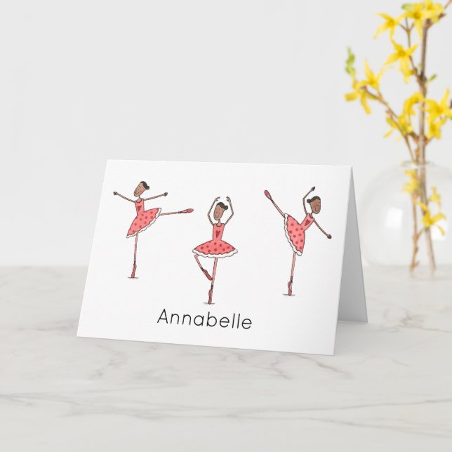 Invitation d'anniversaire de ballerine personnalis (Fleur jaune)